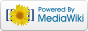 Sites using the MediaWiki software generally display this icon near the bottom right corner of their pages.