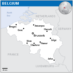 Location of Belgium