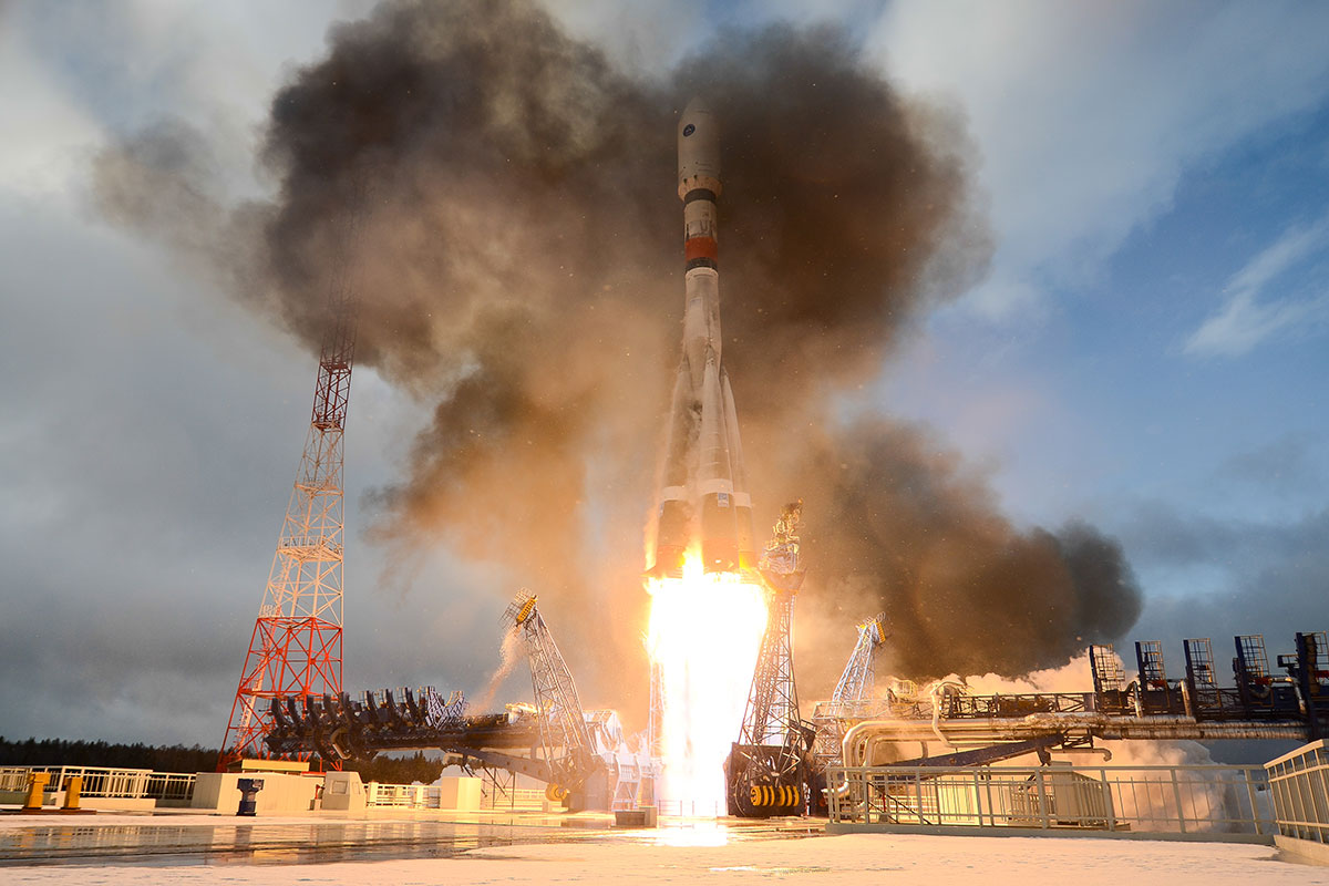 Forces aérospatiales ont réalisé le lancement de la fusée porteuse "Soyouz-2" du cosmodrome Plesetsk