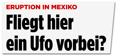 Fliegt hier ein Ufo vorbei?