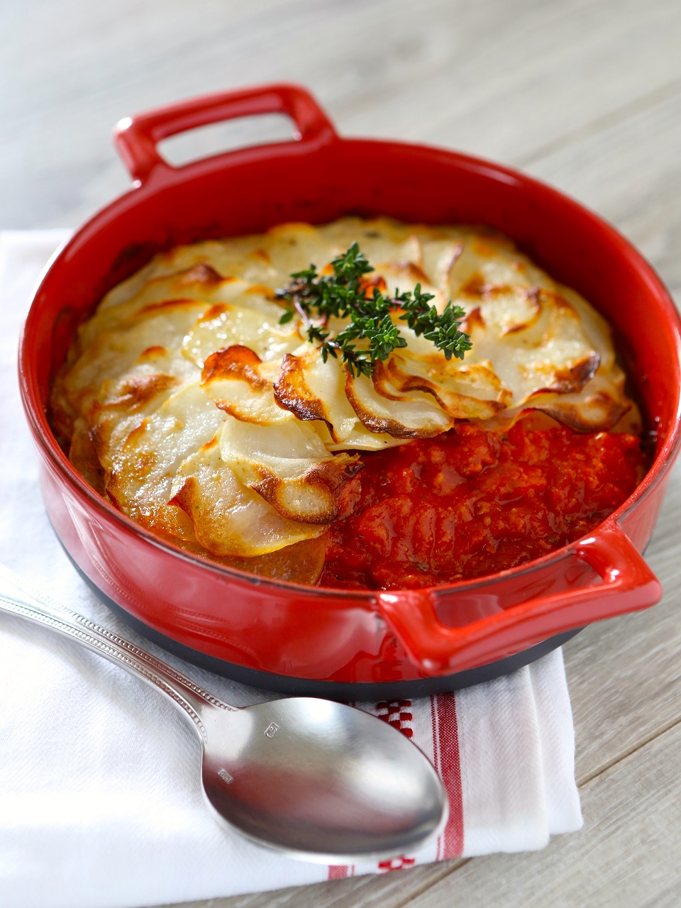 Gratin de pommes de terre à la Bolognaise aux 3 poivres