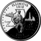 Illinois quarter dollar coin