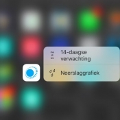 Weeronline 3D Touch op de IPhone 6s.