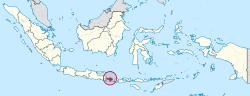 Location of Bali in Indonesia