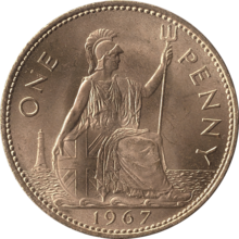 British pre-decimal penny 1967 reverse.png