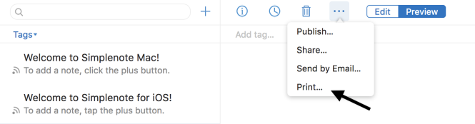 simplenote-print-web-app