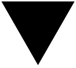 An upside down black triangle. Women who did not conform to the Nazi ideal for women, which included lesbians, were imprisoned and labeled with the triangle.