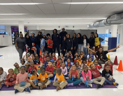 Azel Prather Jr. treated 40 kindergarten students to a day of self-care, replete with haircuts and manicures. (Photos: @Hail_Zel / Twitter)