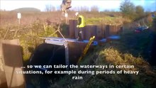 File:Tilting weir installation - Gwent Levels.webm