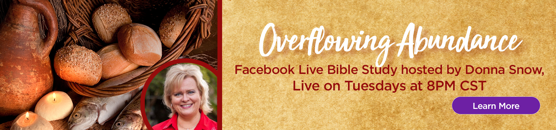 Overflowing Abundance Facebook Live Bible Study Live every Tuesday at 8PM CST. Learn More!