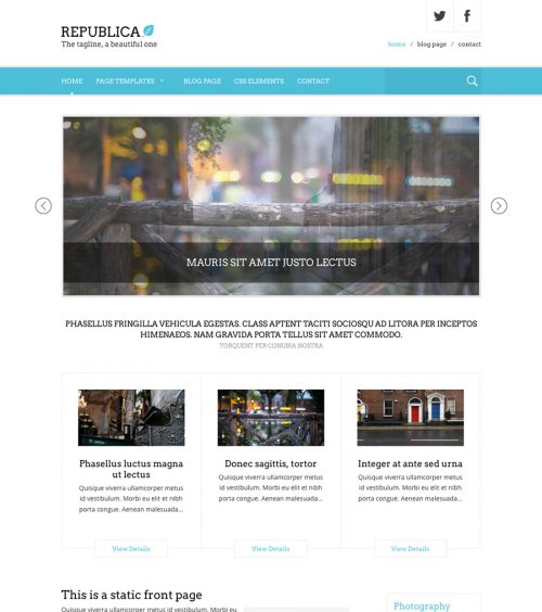 Republica, lawyers politicians WordPress theme