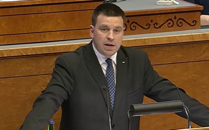 Prime Minister Jüri Ratas in the Riigikogu.