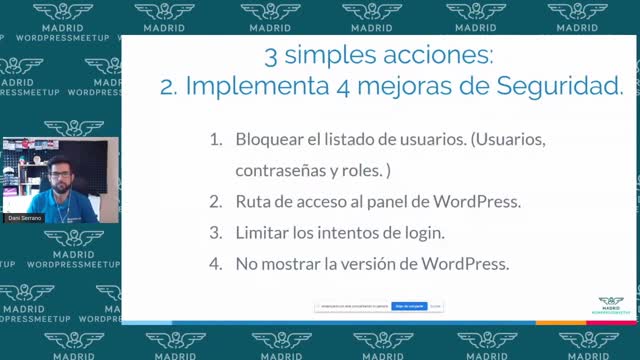 Dani Serrano: 3 simples acciones para mejorar la seguridad en WordPress