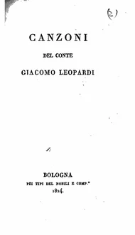 Leopardi - Canzoni, Nobili, Bologna 1824.djvu