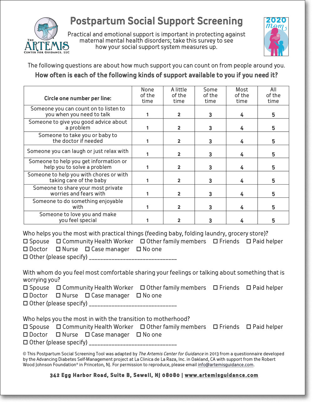 Postpartum Social Support Screening