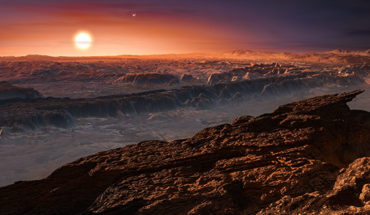 Artist’s impression of the planet orbiting Proxima Centauri