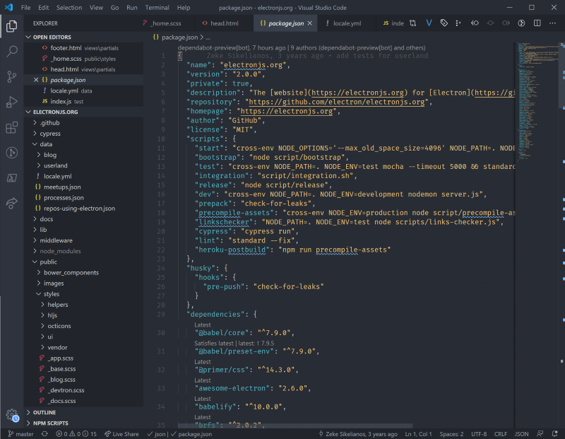 Visual Studio Code screenshot