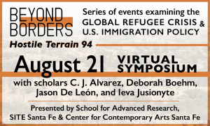 Ad: Beyond Borders Virtual Symposium August 21 Hostile Terrain 94