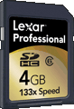 Lexar Professional 133x 4 GB SDHC card