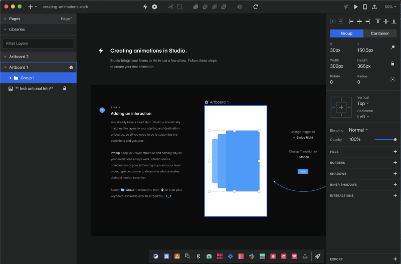 InVision screenshot