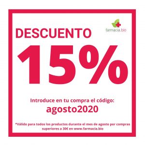 Cupón de descuento todo agosto: agosto2020