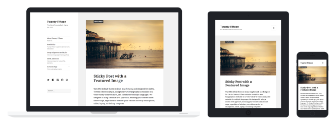 Twenty Fifteen responsive design