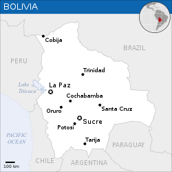 Location of Bolivia