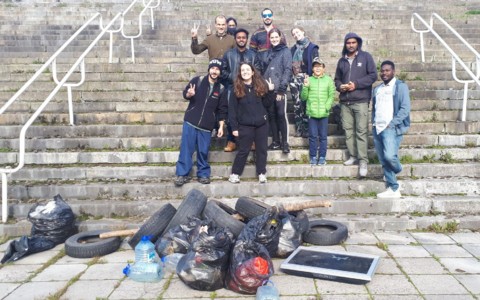 BinFree volunteers at Linnahall.