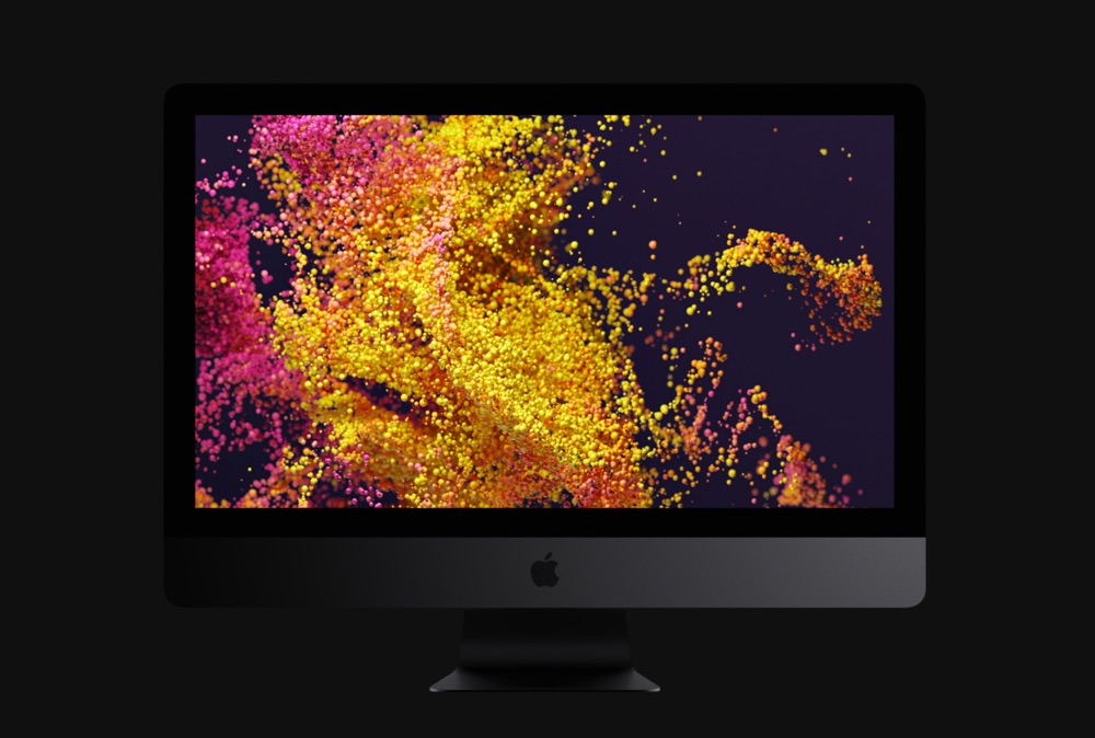 iMac Pro-scherm met verschillende kleuren.