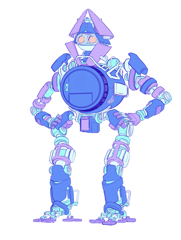 Illustration of a robot with a vault for a body, representing an ethereum wallet