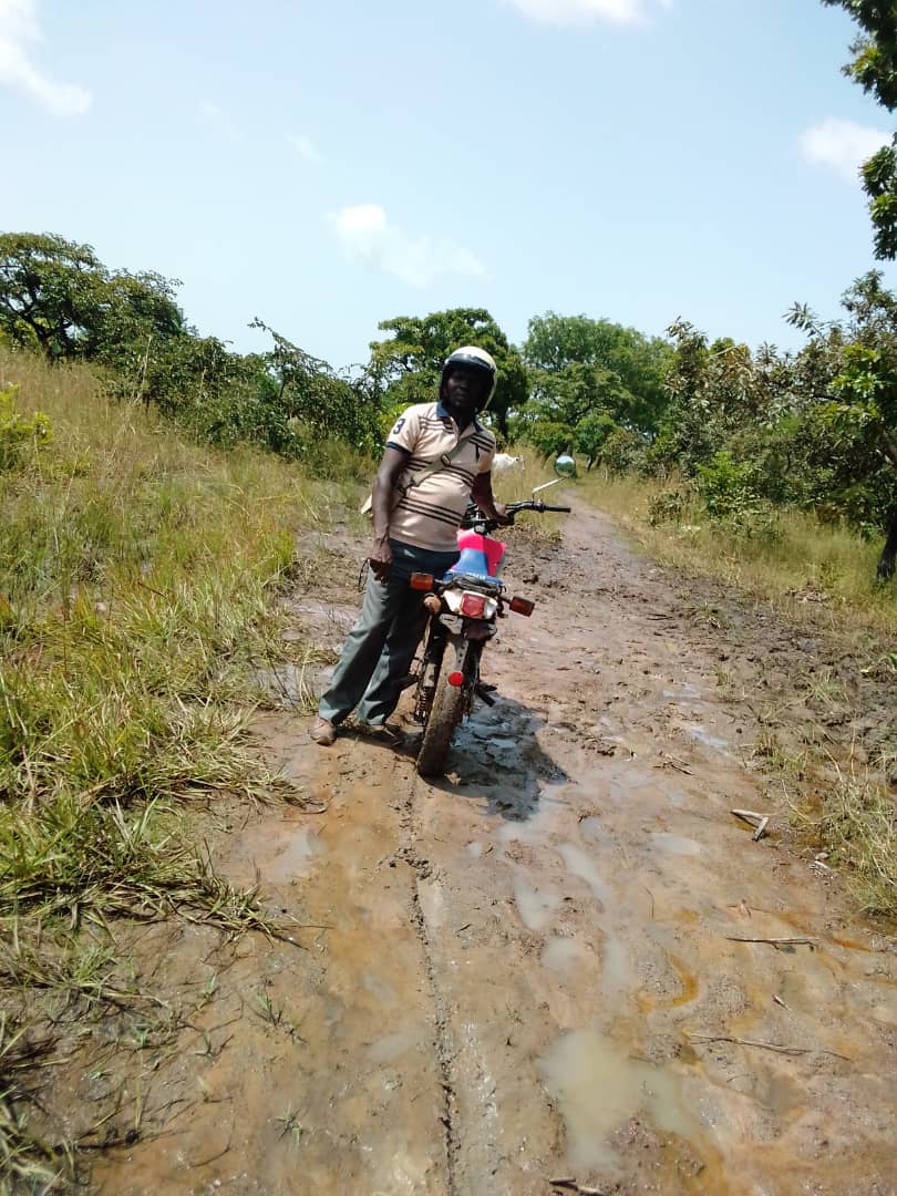 An example of road conditions in rainy season