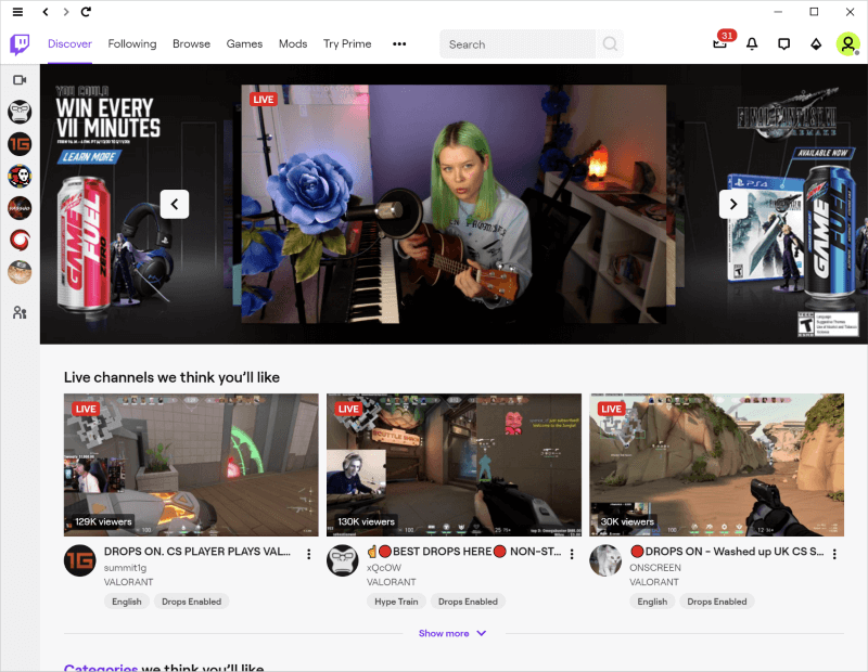 Twitch screenshot