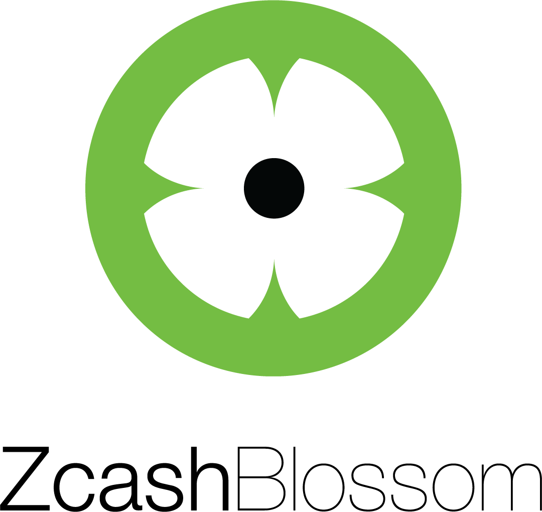 Full color Zcash Blossom vertical logo