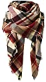 Trendy Women's Cozy Warm Winter Fall Blanket Scarf Stylish Soft Chunky Checked Giant Scarves Shawl Cape