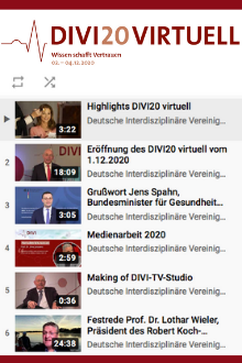 Screenshot YouTube-Liste