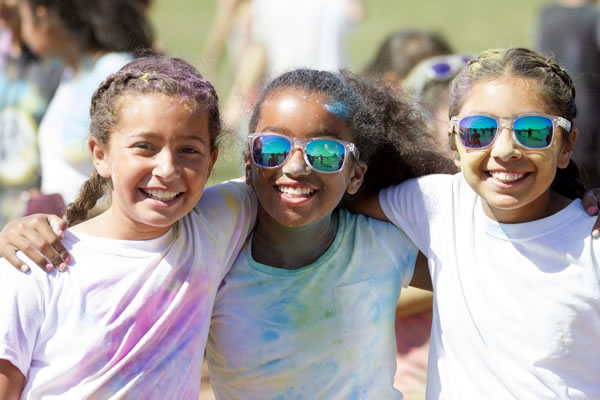 Three Young Girls Smiling