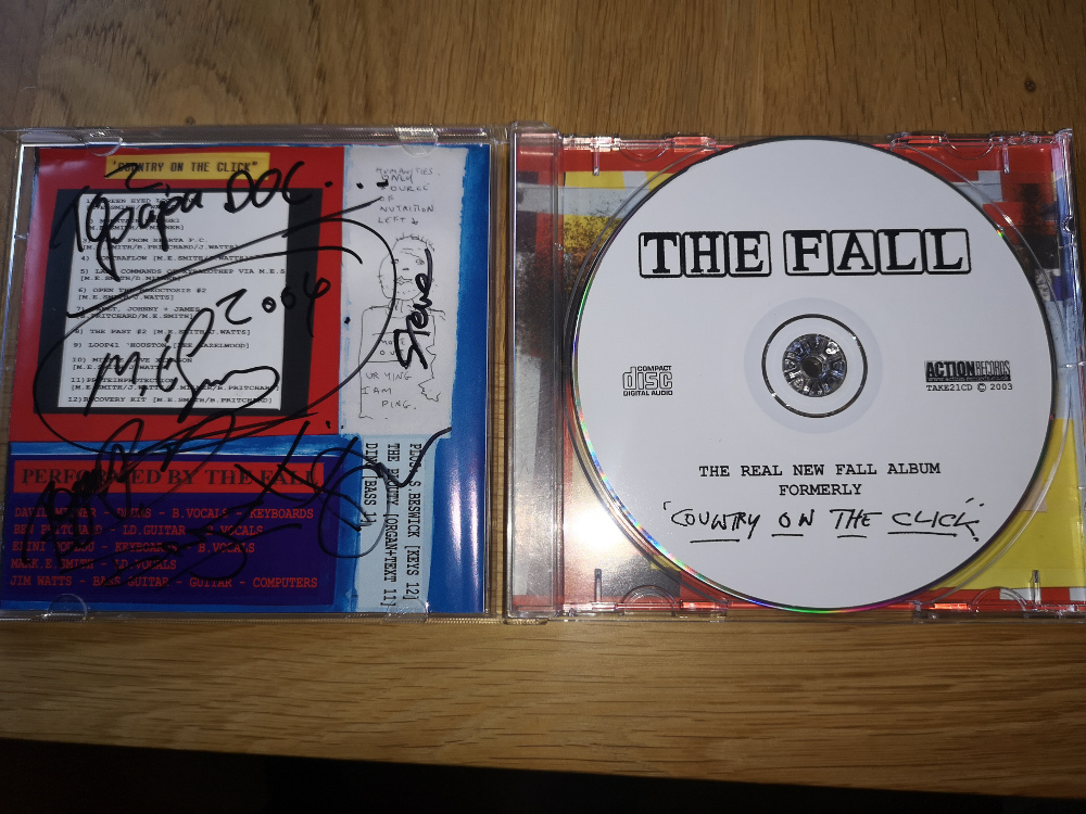 John Macleod's signed copy of The Fall's Country on the Click