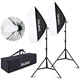 RALENO Softbox Photography Lighting Kit 20"X28" Photography Continuous Lighting System Photo Studio Equipment with 2pcs E27 S