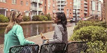 Lunch next to the canal