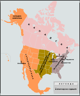 Map of Eparchies of Serbian Orthodox Church in North America-sr.svg