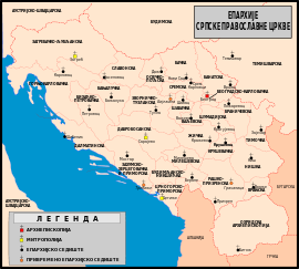 Map of Eparchies of Serbian Orthodox Church-sr.svg