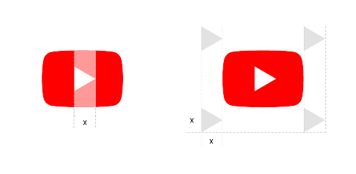 Logotip de YouTube clar i blanc sobre un fons fosc