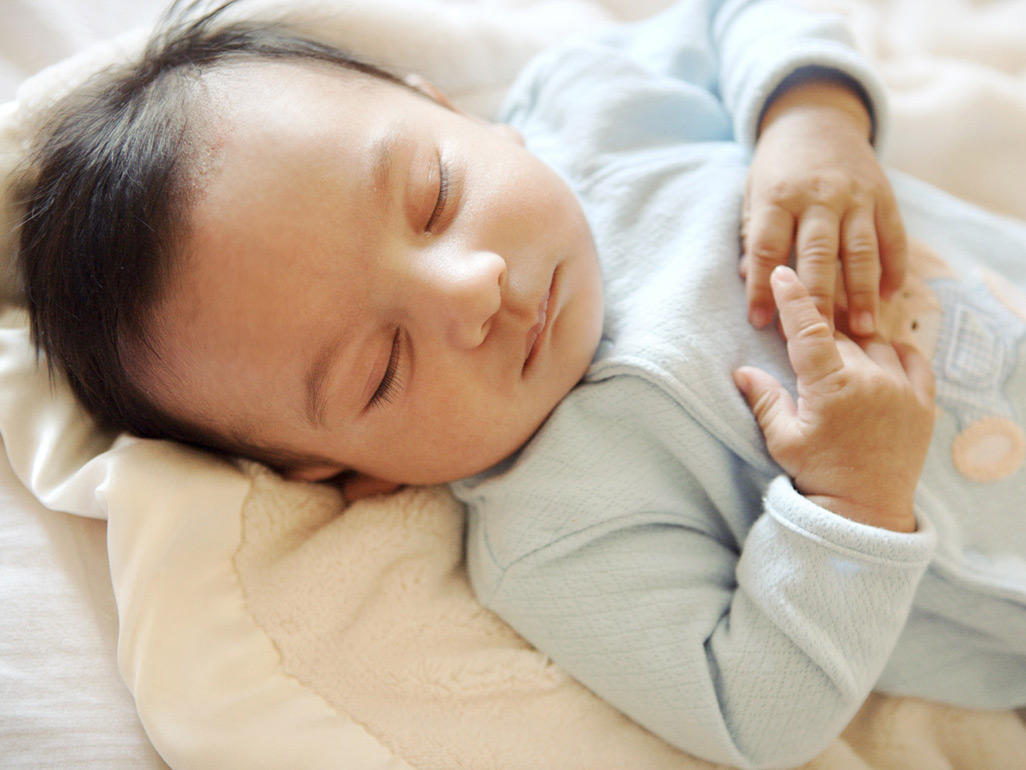 Newborn baby boy sleeping