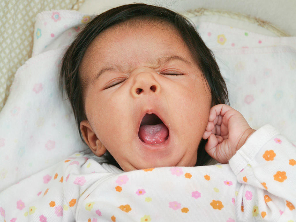 Yawning baby