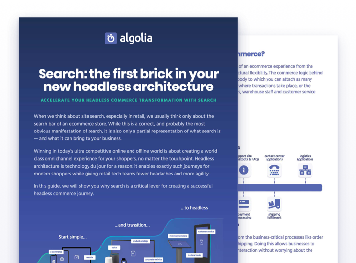 Search: the first brick in your new headless architecture