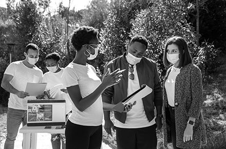 Group of young people at a community organizing event