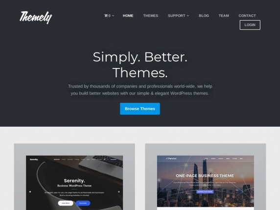 Themely homepage