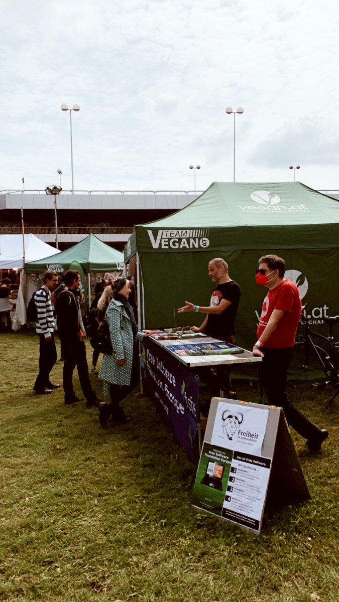 FSFE information stall on Veganmania, Vienna 2021