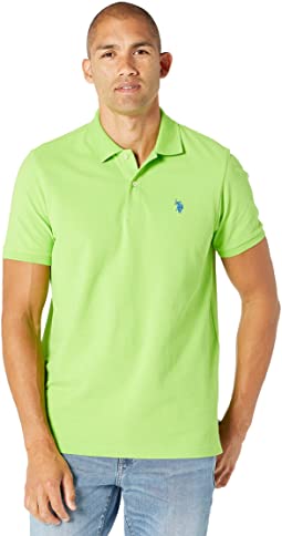 Solid Cotton Pique Polo with Small Pony