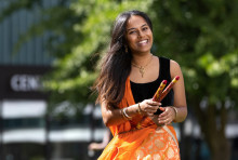 Female student at South Kensington Campus